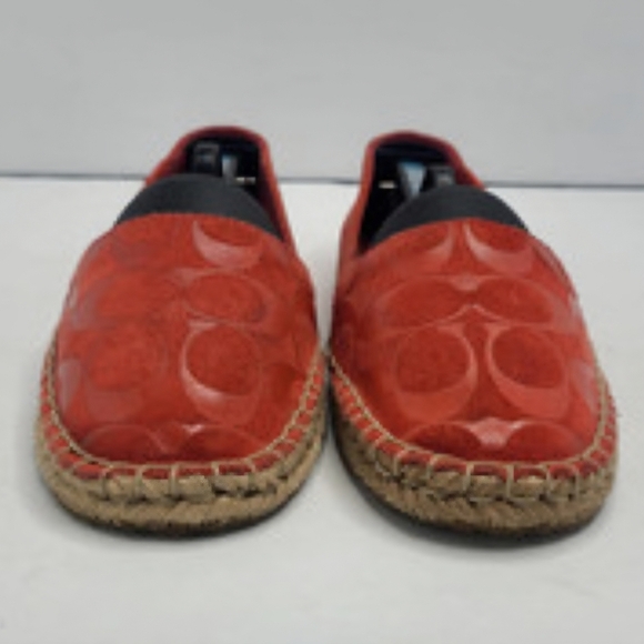 Coach Red  Espadrille Slippers Size 7 - Picture 2 of 7